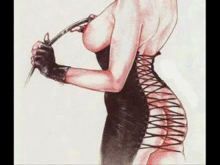 Domina Fetisch-Kleidung bdsm bondage Verschleiß Kunst strapon Comics