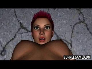 3d redhead lesbische babe bekommen ihre nasse pussy geleckt