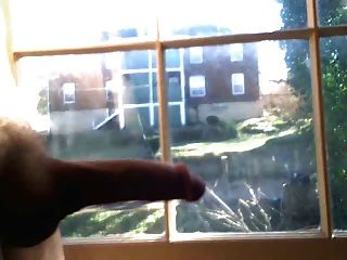 masterbating am Fenster für die Nachbarn